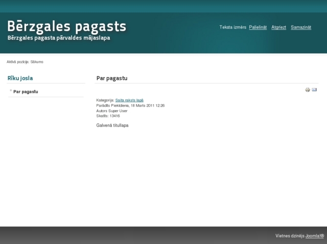Rēzeknes novada pašvaldība, Bērzgales pagasta pārvalde, 